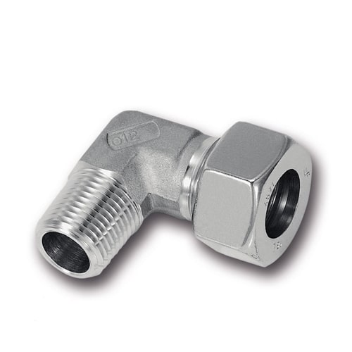 Ввертное угловое соединение с резьбой (Metric, BSPP, BSPT, NPT) 6 мм 1/8